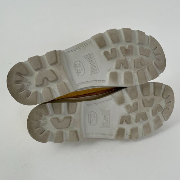 Camper Brutus Yellow Canvas Lace-Up Sneakers, Size 9 - Picture 9 of 12